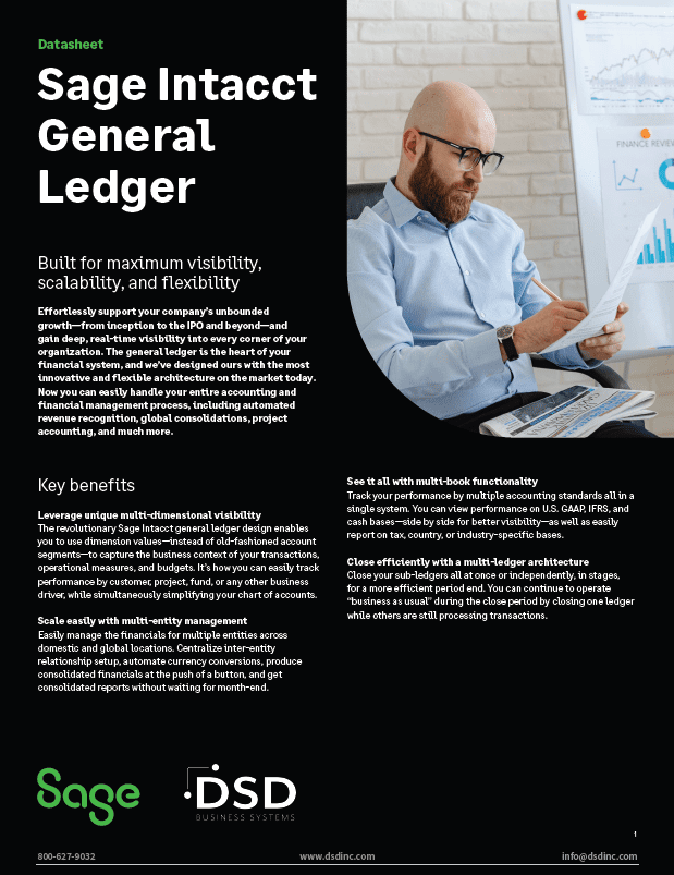 Sage Intacct General Ledger Datasheet