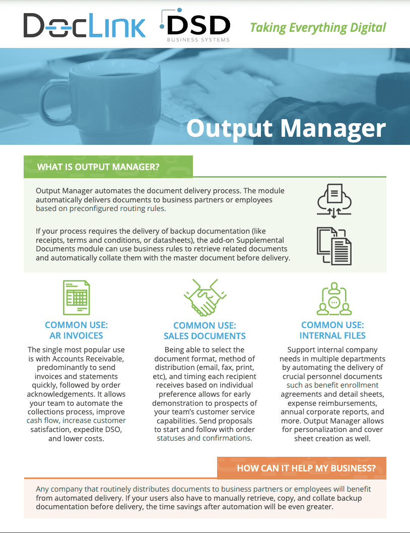 DocLink Output Manager for Sage 100
