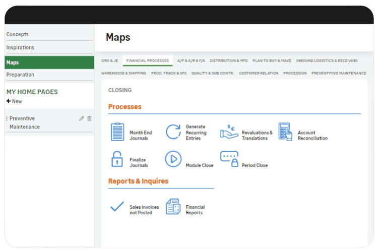 Sage X3 Financial reporting