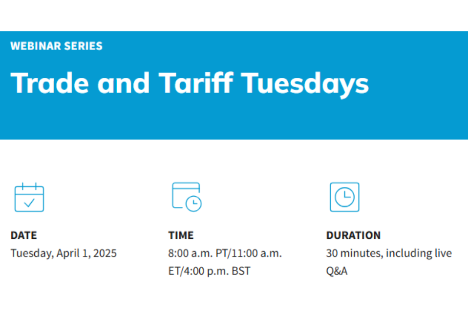 Trade and Tariff Tuesdays Trade and Tariff Tuesdays