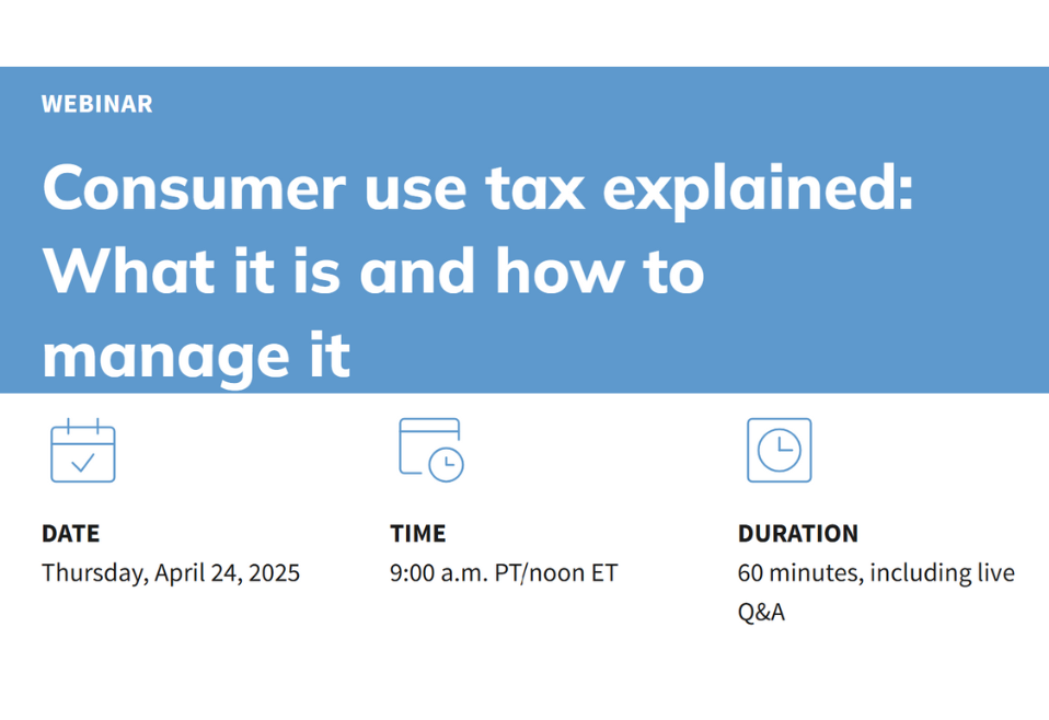 Consumer use tax explained: What it is and how to manage it Consumer use tax explained: What it is and how to manage it