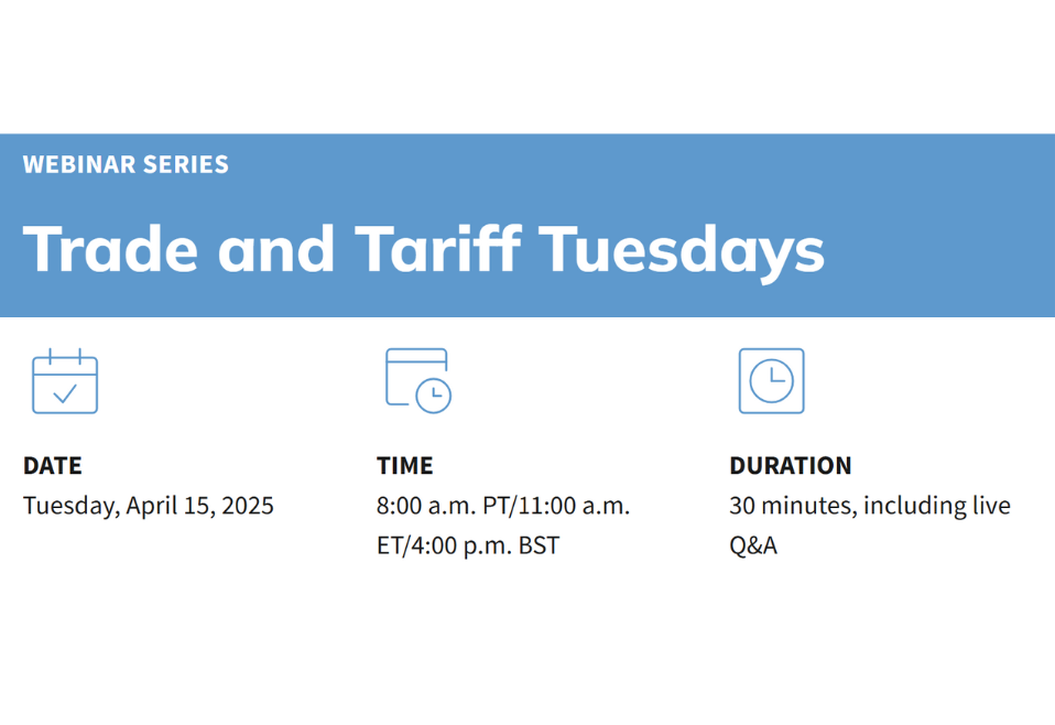 Trade and Tariff Tuesdays Trade and Tariff Tuesdays