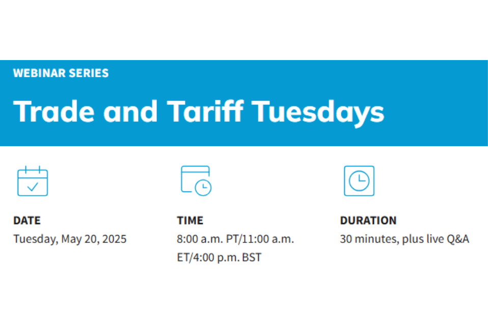 Trade and Tariff Tuesdays Trade and Tariff Tuesdays