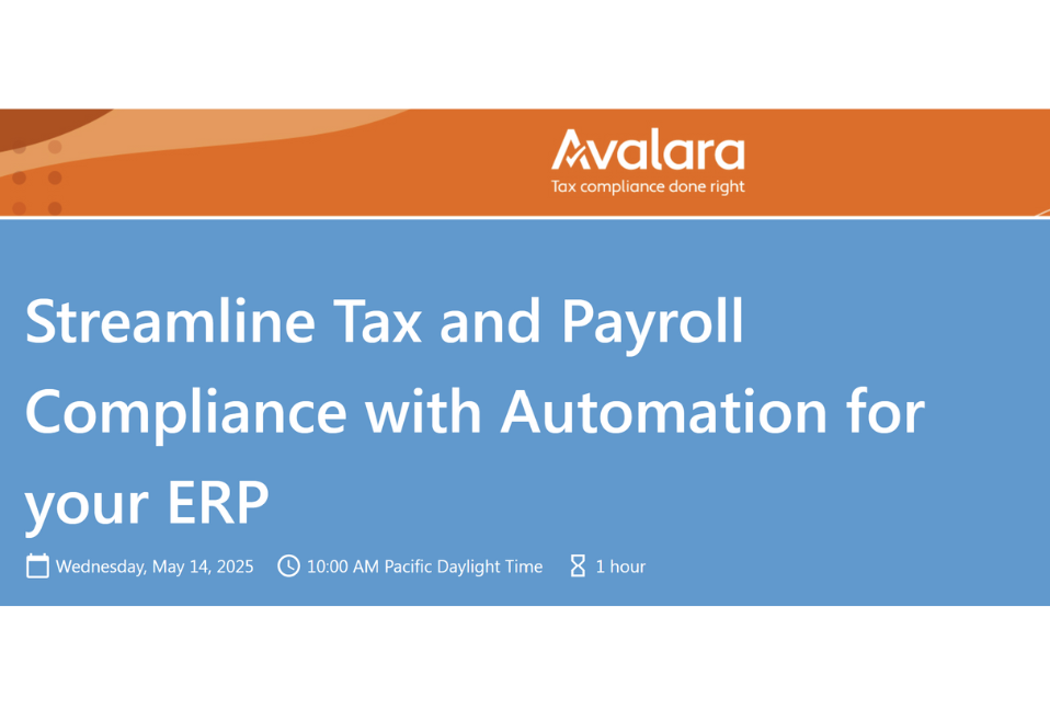 Streamline Tax and Payroll Compliance with Automation for your ERP Streamline Tax and Payroll Compliance with Automation for your ERP