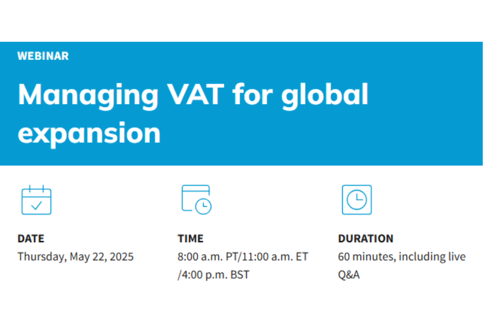 Managing VAT for global expansion Managing VAT for global expansion