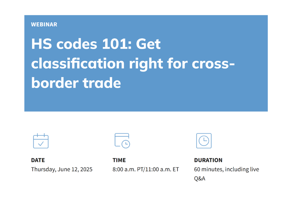 HS codes 101: Get classification right for cross-border trade