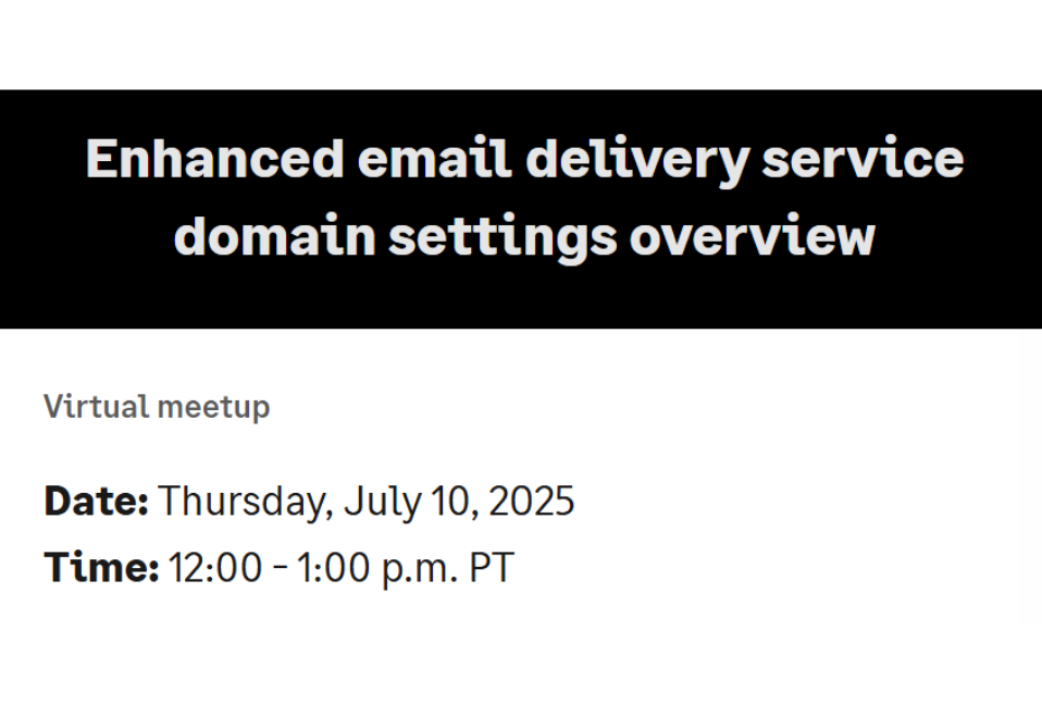 Enhanced email delivery service domain settings overview