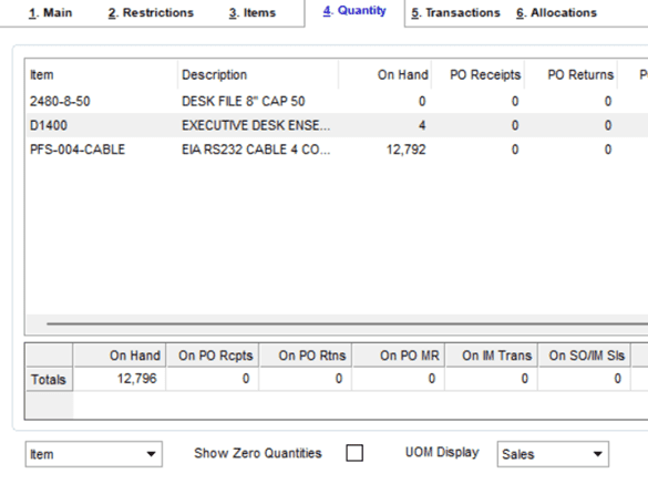 UOM Display in Bin Location Maintenance and Item Bin Maintenance