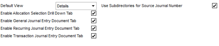 General Ledger – Use Subdirectories for Source Journal Number