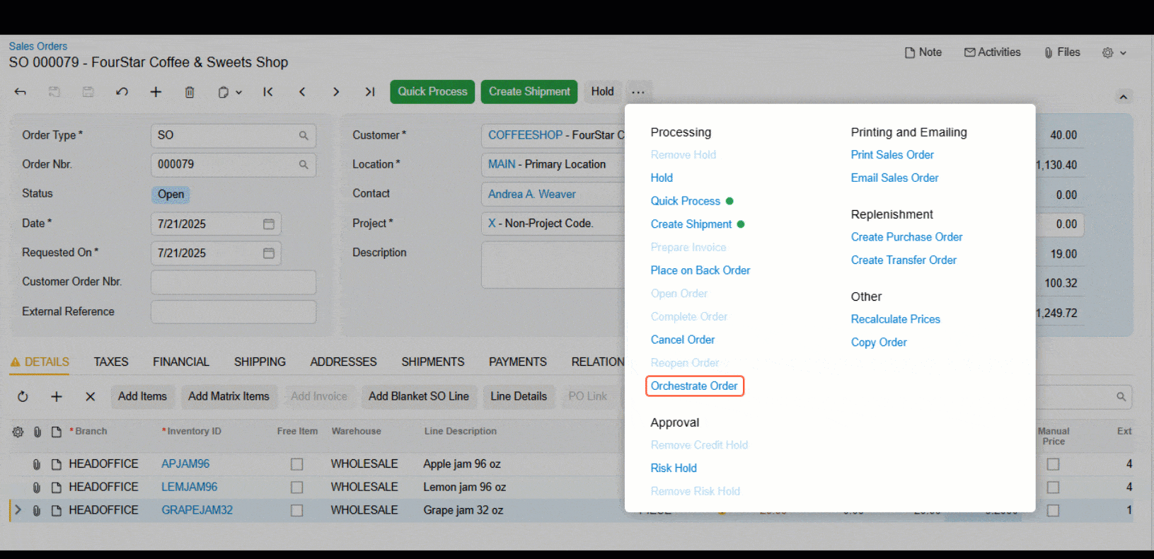Acumatica 2025 R2: Drive Operational Efficiency with Automated Order Orchestration