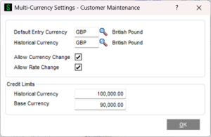 DSD Multi-Currency - Default Currency and Historical Currency for Customers and Vendors
