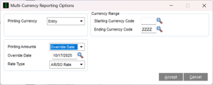 DSD Multi-Currency - Reporting in Different Currencies
