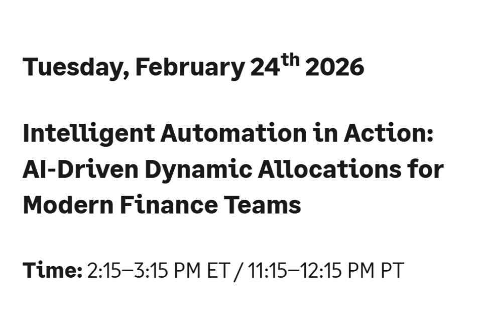 Intelligent Automation in Action: AI‑Driven Dynamic Allocations for Modern Finance Teams