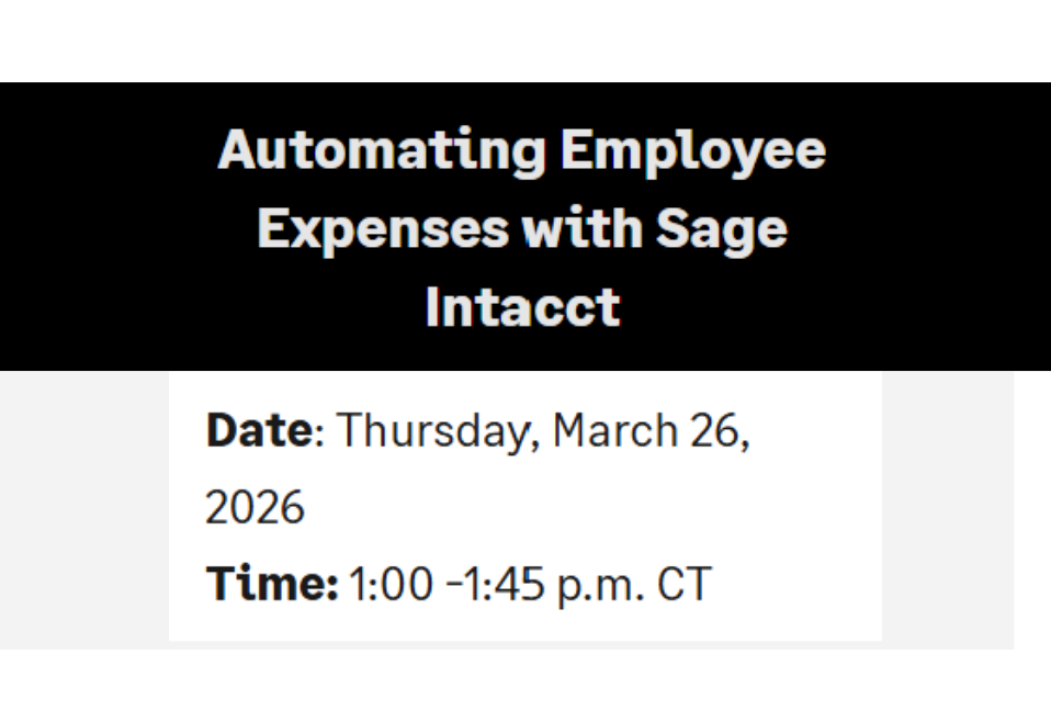Automating Employee Expenses with Sage Intacct